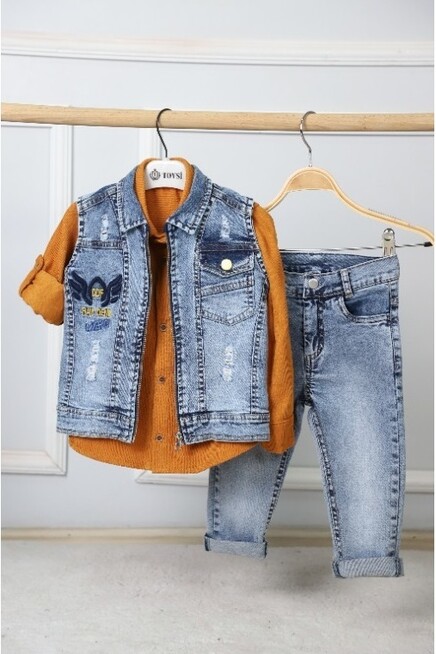 Gömlek Kot Pantolon Armali Kot Yelek Takim