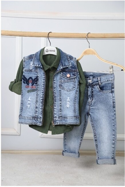 Gömlek Kot Pantolon Armali Kot Yelek Takim