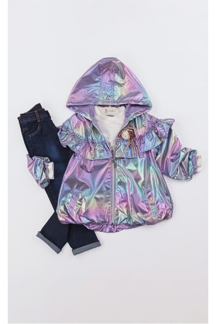 Bluz Kot Pantolon Firfirli Parlak Mevsimlik Mont Takim