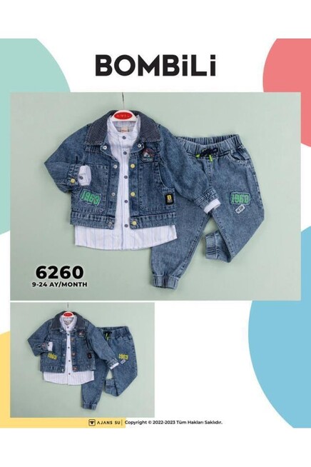 Hakim Yaka Gömlek Kot Mont Pantolon Takim