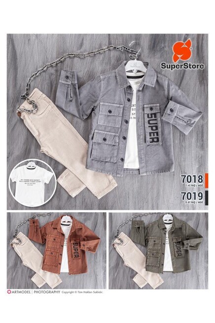 1-4 سنة صبي بدله تيشرت مع سروال