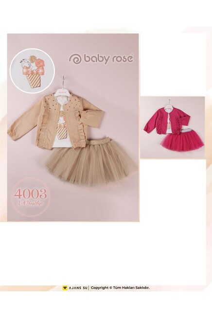 1-4 YEAR Girl SKIRT SET WITH JACKET