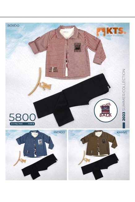 2-5 سنة صبي بدله تيشرت مع سروال