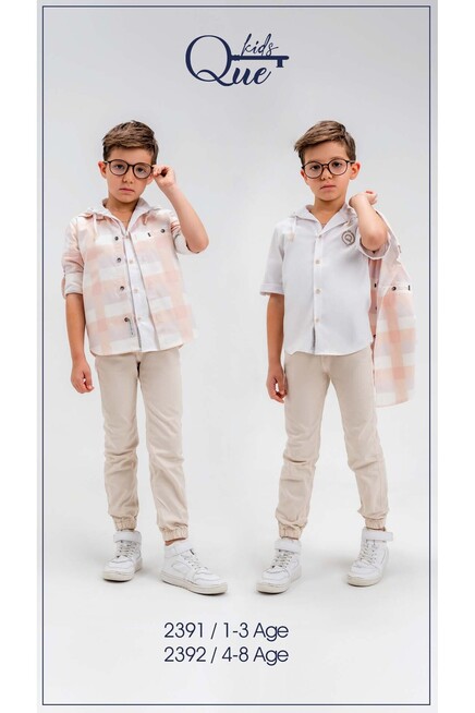 Kapişonlu Kareli Spor Ceketli Pantolon Takim