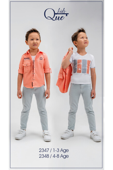 1-4 YEAR Boy PANT SUIT WITH SHIRT&T-SHIRT