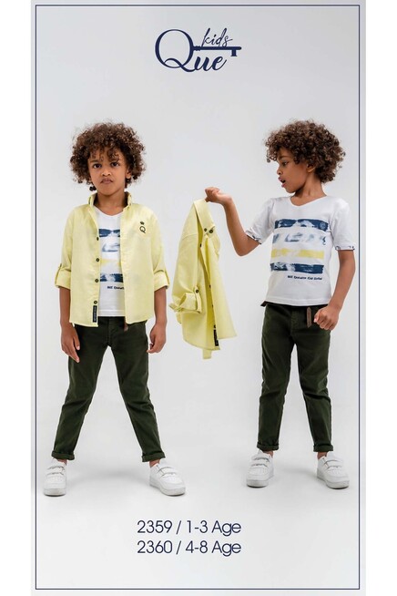 1-4 YEAR Boy PANT SUIT WITH SHIRT&T-SHIRT