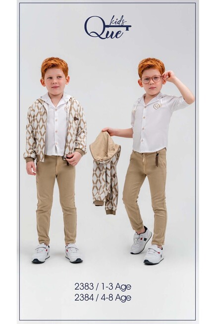 Kapişonlu Örme Ceketli Pantolon Takim