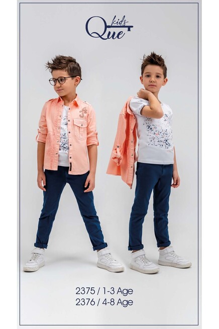 4-8 YEAR Boy PANT SUIT WITH SHIRT&T-SHIRT