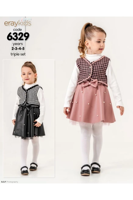 2-5 سنة فتاة طقم تنورة مع جيله