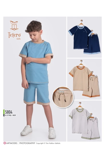 6-9 سنة صبي بدله تيشرت مع شورت