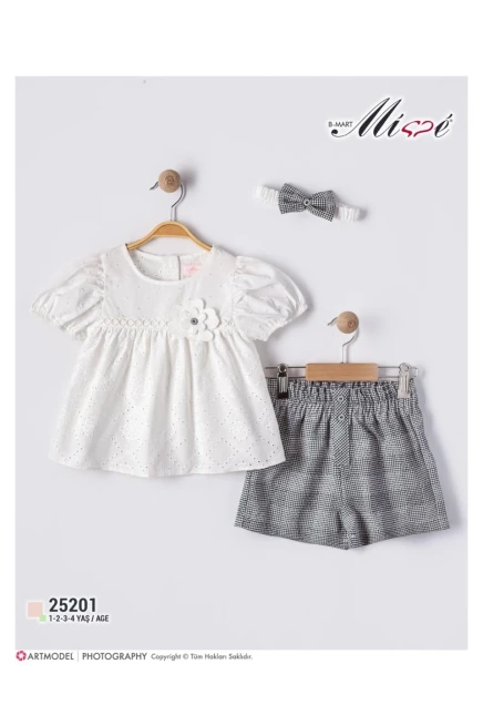 1-4 سنة فتاة بلوزة طقم شرط