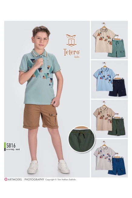 6-9 سنة صبي بدله قميص مع شورت