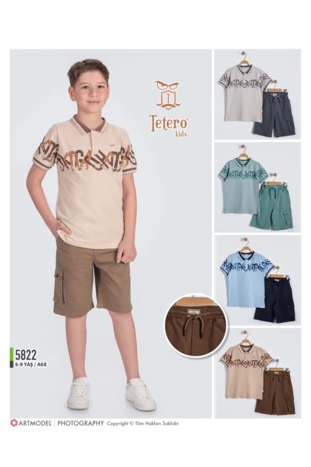 2-5 سنة صبي بدله قميص مع شورت