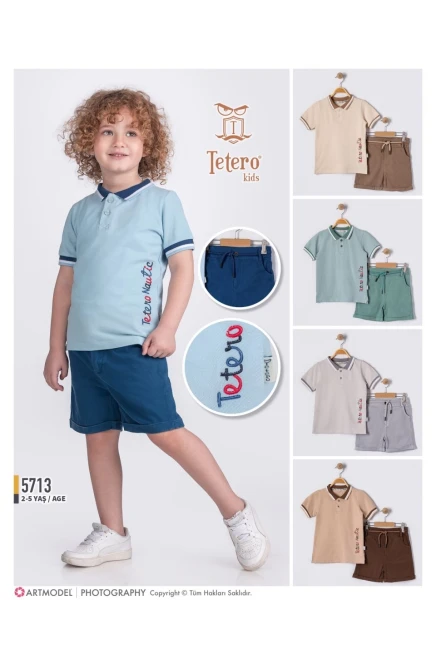 2-5 سنة صبي بدله تيشرت مع شورت