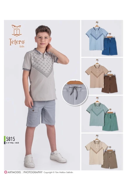 6-9 سنة صبي بدله تيشرت مع شورت