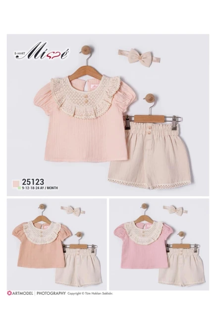 9-24 شهر فتاة بلوزة طقم شرط