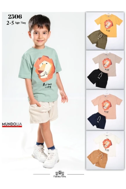 2-5 سنة صبي بدله تيشرت مع شورت