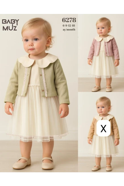 6-18 شهر فتاة فستان مع ستره