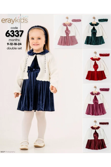 9-24 MONTH Girl DRESS WITH CARDIGAN