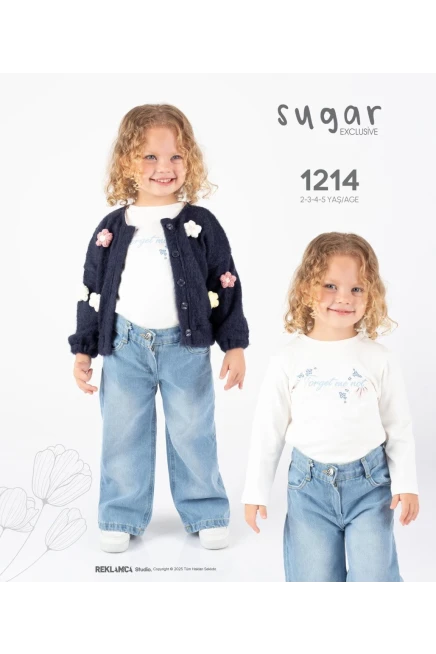 2-5 سنة فتاة ستره كارديجان مع سروال