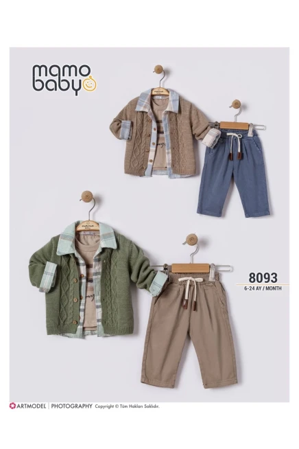 Hırkalı Gömlekli Tişörtlü Pantolonlu Takım