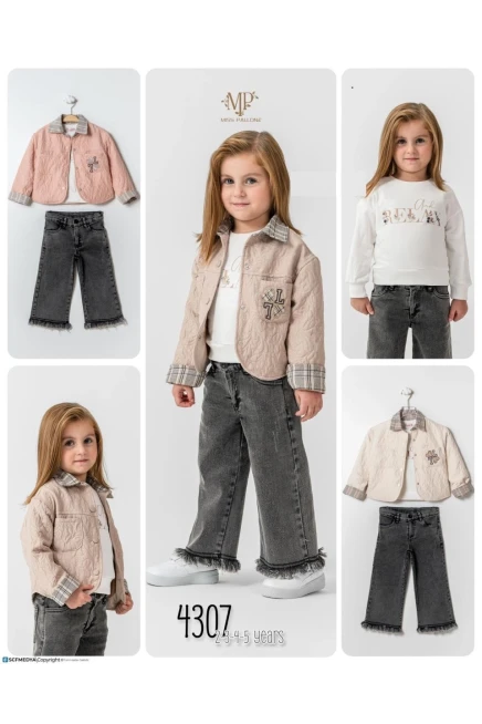 2-5 سنة فتاة بدله ستره مع سروال