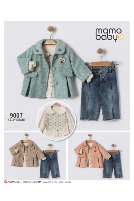 6-24 شهر فتاة بدله ستره مع سروال