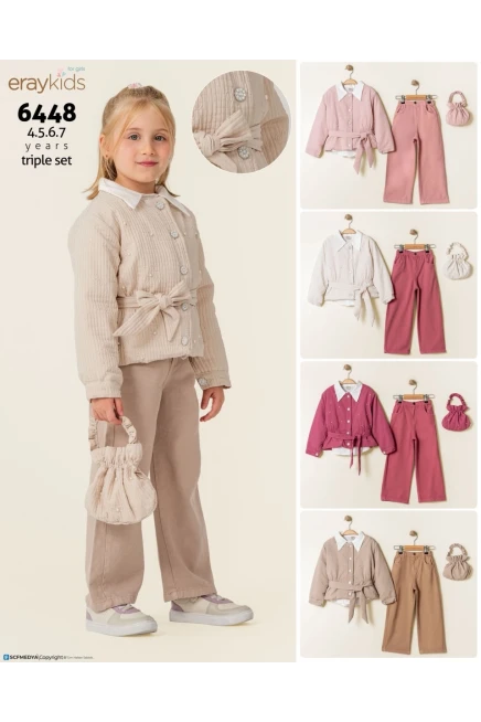 4-7 سنة فتاة بدله ستره مع سروال