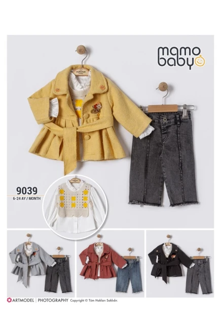 6-24 شهر فتاة بدله ستره مع سروال