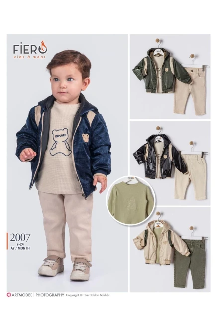 9-24 شهر صبي بدله ستره مع سروال