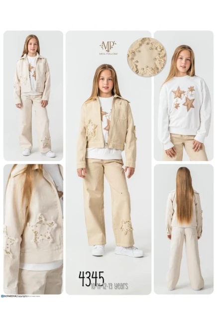 10-13 سنة فتاة بدله ستره مع سروال