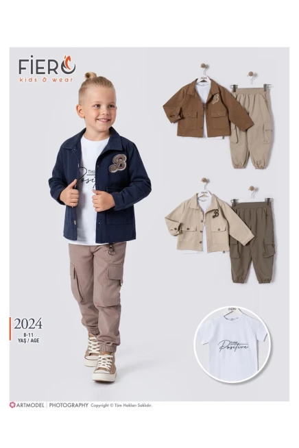 8-11 سنة صبي بدله ستره مع سروال