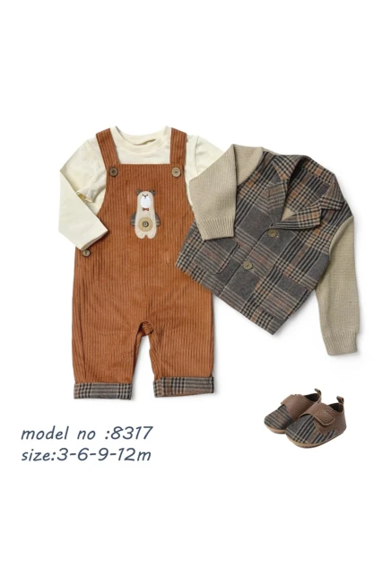 3-12 شهر صبي ستره كارديجان مع سروال