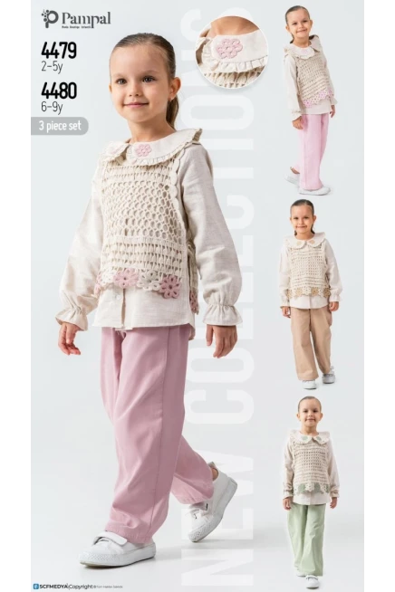 6-9 سنة فتاة بدله جيله مع سروال