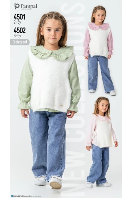 Yelekli Gömlekli Pantolonlu Takım