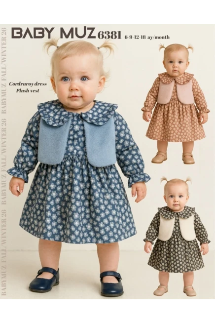 6-18 شهر فتاة فستان مع جيله