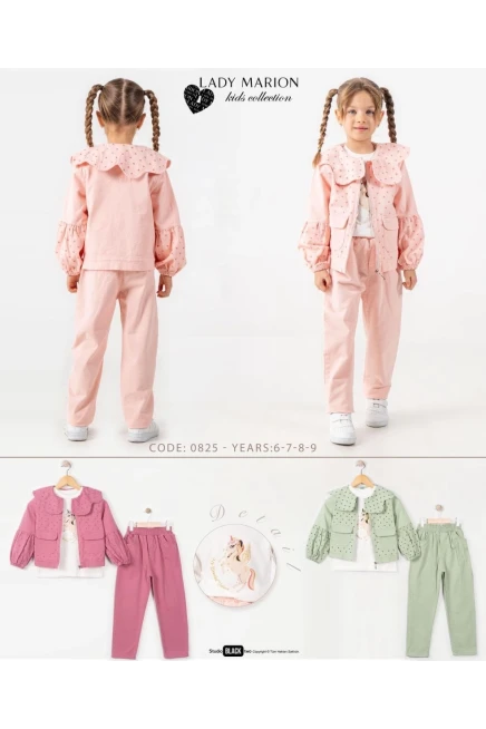 6-9 سنة فتاة بدله ستره مع سروال