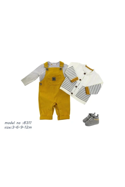 3-12 MONTH Boy PANT SUIT WITH CARDIGAN