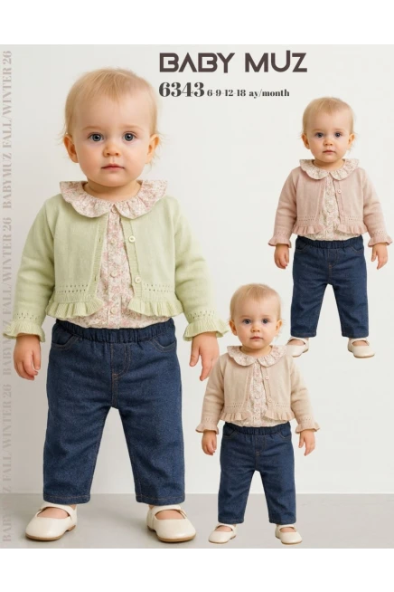 6-18 شهر فتاة بدله ستره مع سروال