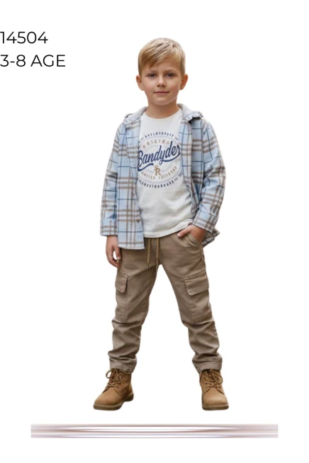 3-8 سنة صبي بدله قميص مع سروال