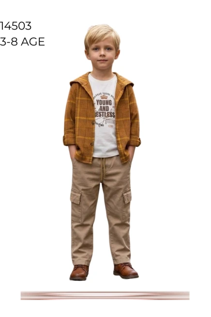 3-8 سنة صبي بدله قميص مع سروال