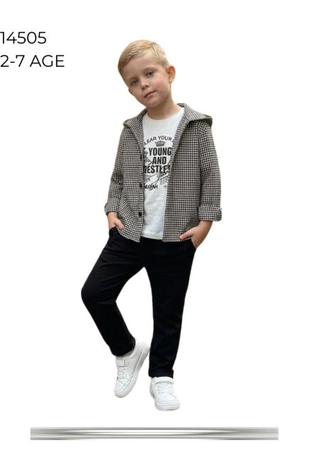 2-7 سنة صبي بدله قميص مع سروال