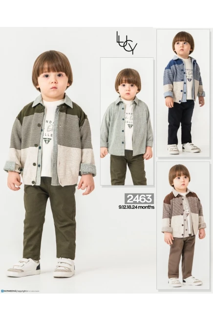 9-24 شهر صبي ستره كارديجان مع سروال