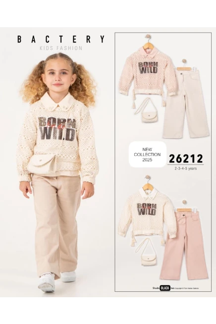 2-5 سنة فتاة بدله تريكو مع سروال