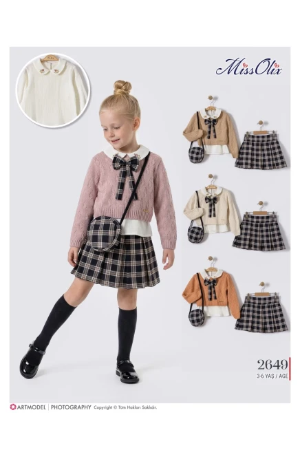 Kazaklı Bluzlu Etekli Takım