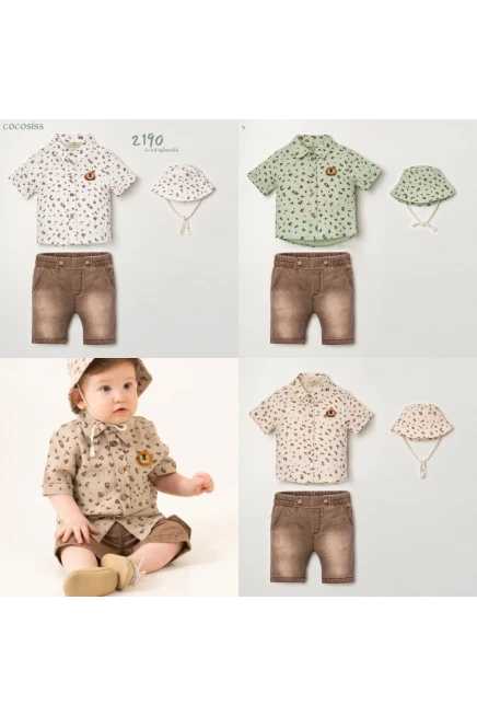 6-24 شهر صبي بدله قميص مع شورت