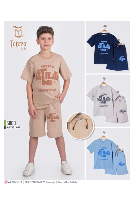 6-9 سنة صبي بدله تيشرت مع شورت