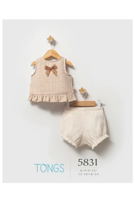 6-24 شهر فتاة بلوزة طقم شرط