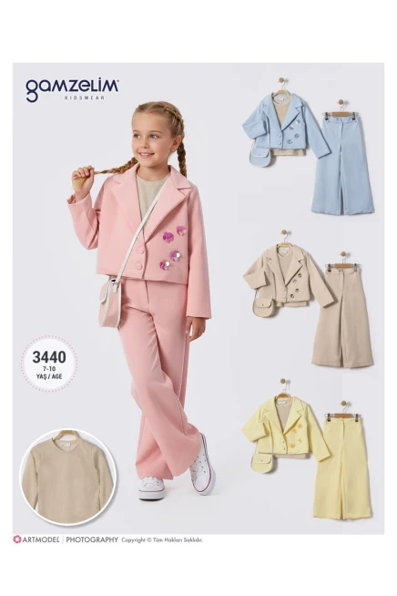 Ceketli Bluzlu Pantolonlu Takım