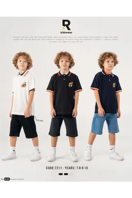 7-10 سنة صبي بدله تيشرت مع شورت